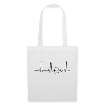 ECG HERZINIE PIZZA black - Tote Bag - white - Front