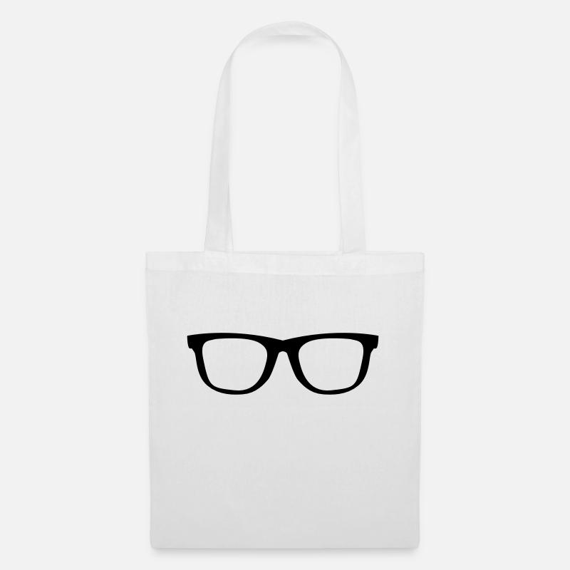 brille - Stoffbeutel - Weiß
