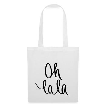 Oh lala - Stoffbeutel - Weiß - Vorne