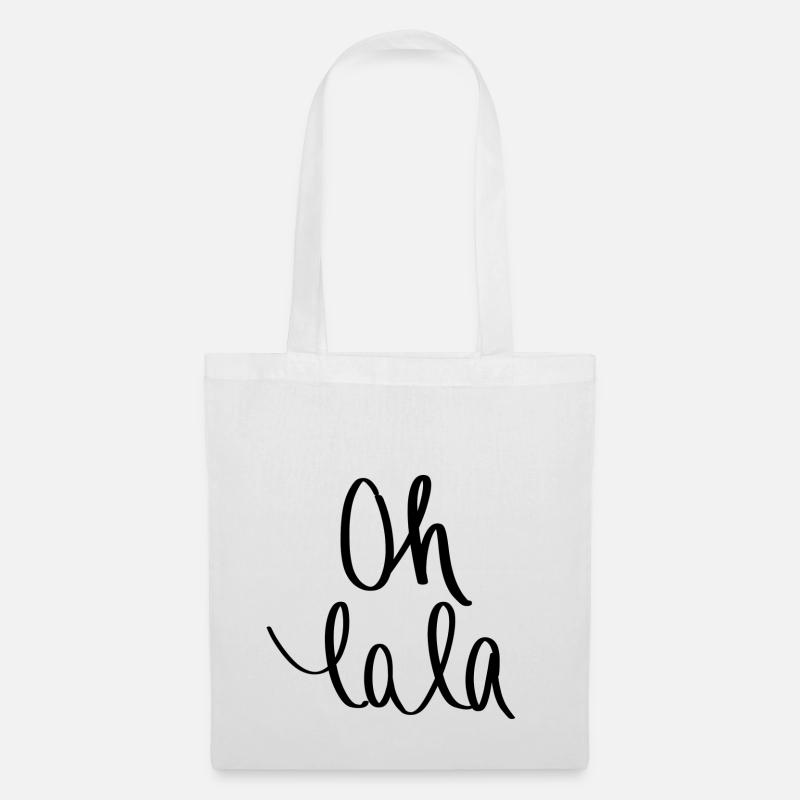 Oh lala - Stoffbeutel - Weiß