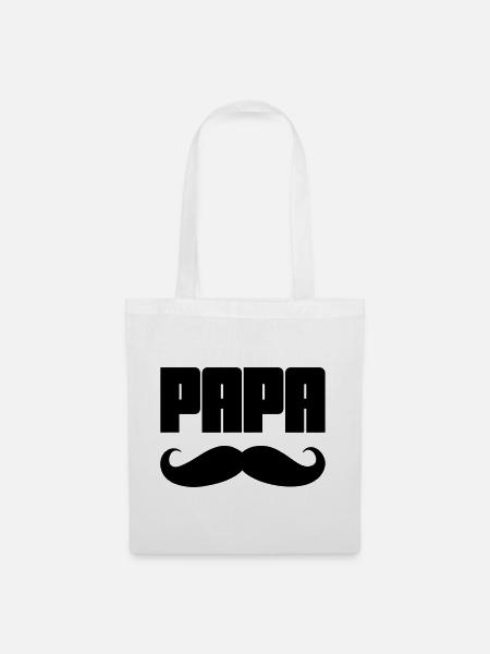 Papa - Stoffbeutel - Weiß