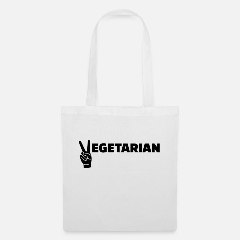 Vegetarier - Stoffbeutel - Weiß