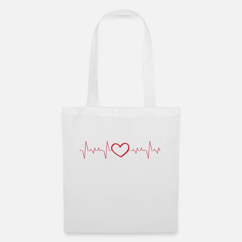 Cardiogram Pulse - Tote Bag - white