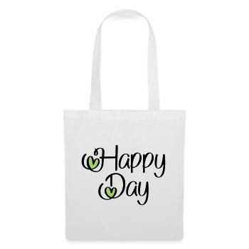 Happy Day - Sac en tissu - blanc - Devant