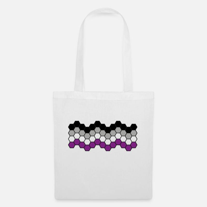 Asexuell Hexagons - Stoffbeutel - Weiß