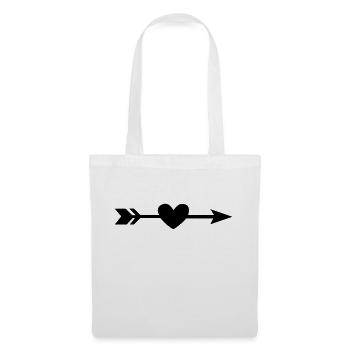 heart arrow arrow direction - Tote Bag - white - Front