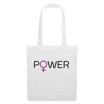 Powerfrau - Stoffbeutel - Weiß - Vorne
