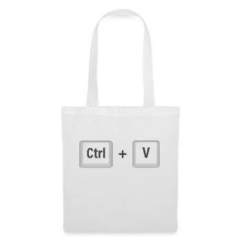 Ctrl v tshirt son and father - Tote Bag - white - Front