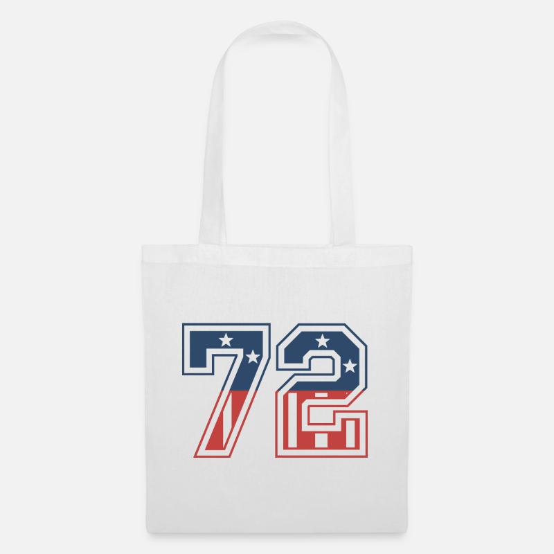 Nummer 72 USA - Stoffbeutel - Weiß