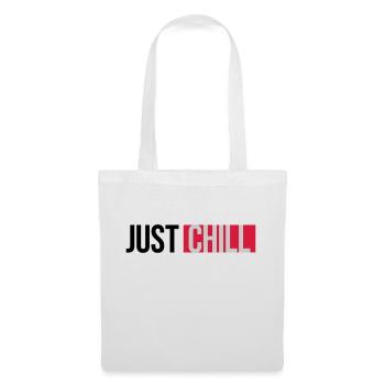 Just Chill Text Logo - Stoffbeutel - Weiß - Vorne