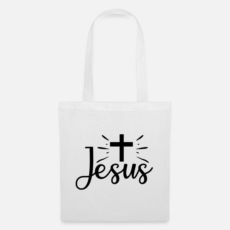 Kruzifix Jesus - Stoffbeutel - Weiß