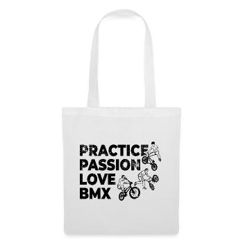 Practice Passion Love BMX - Stoffbeutel - Weiß - Vorne