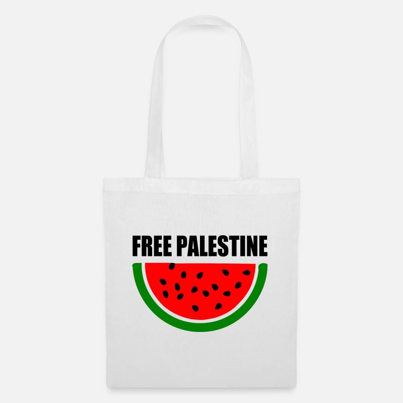Free palestine Wassermelone melone - Stoffbeutel - Weiß