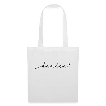 Danica Cursive Name - Tote Bag - white - Front