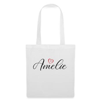 Amelie Name Heart - Tote Bag - white - Front