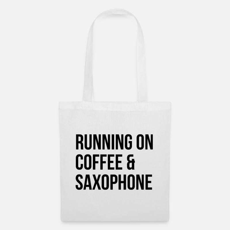 Saxophon - Stoffbeutel - Weiß