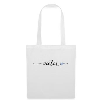 Police de calligraphie Victor Name - Sac en tissu - blanc - Devant