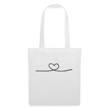 Drawn Heart Valentine's Day Gift - Tote Bag - white - Front
