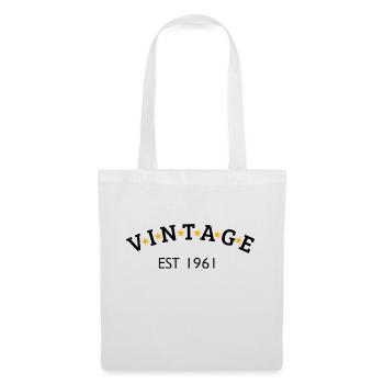 Vintage est 1961 - Sac en tissu - blanc - Devant