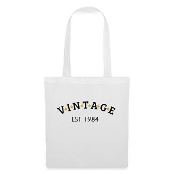 Vintage est 1984 - Sac en tissu - blanc - Devant