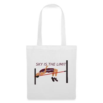 Saut en hauteur - Le ciel est la limite - Sac en tissu - blanc - Devant
