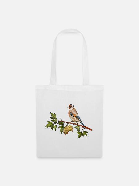 Bunter Vogel - Stoffbeutel - Weiß