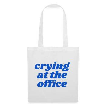 crying at the office - Stoffbeutel - Weiß - Vorne