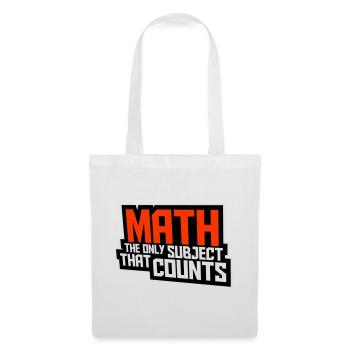 Les mathématiques La seule matière qui compte Nerd Mathe Logo - Sac en tissu - blanc - Devant