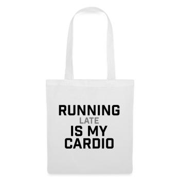 Running Late Is My Cardio Saying - Tote Bag - white - Front