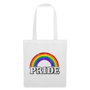 Déclaration vintage de Pride Rainbow Fans LGBTQ - Sac en tissu - blanc - Devant