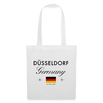 Düsseldorf Deutschland Koordinaten Reise Souvenir - Stoffbeutel - Weiß - Vorne