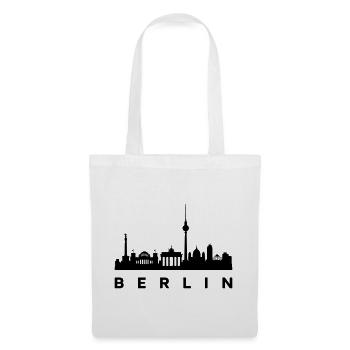 Berlin Skyline - Stoffbeutel - Weiß - Vorne
