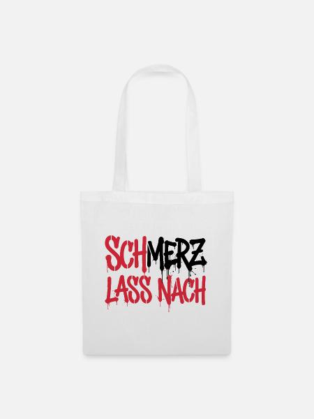 SchMerz lass nach - nein zu Merz - Stoffbeutel - Weiß