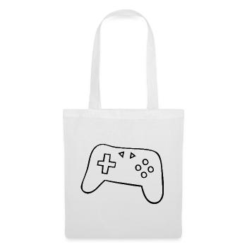 Klassischer Gamepad Silhouette - Stoffbeutel - Weiß - Vorne