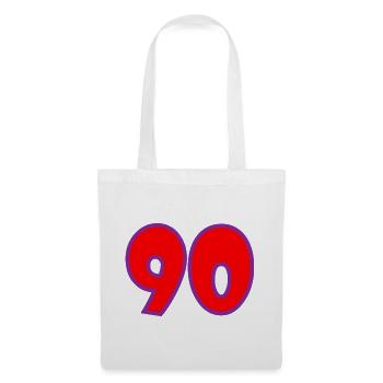 90. 90 JAHRE. 90-JÄHRIGES JUBILÄUM. 90-JÄHRIGES JUBILÄUM. - Stoffbeutel - Weiß - Vorne