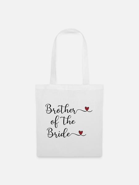 Bruder der Braut - Stoffbeutel - Weiß