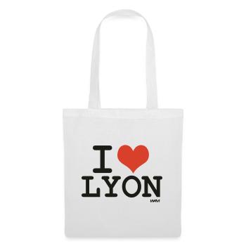 i love Lyon - couleurs personnalisables - Sac en tissu - blanc - Devant