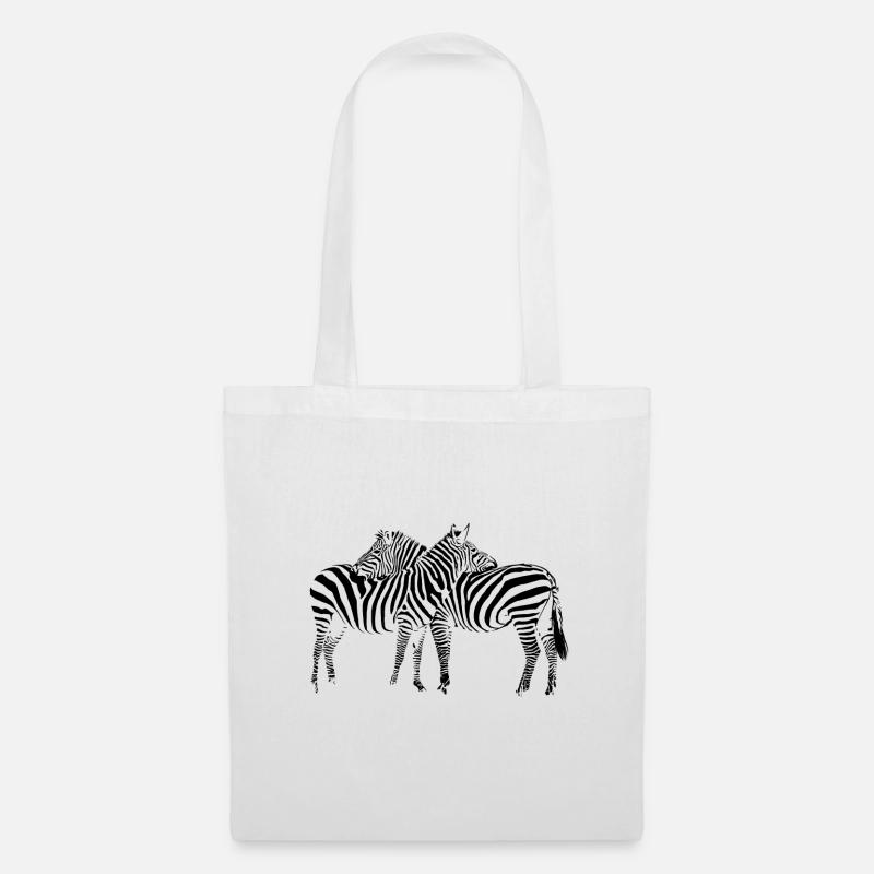 Zebra - Stoffbeutel - Weiß