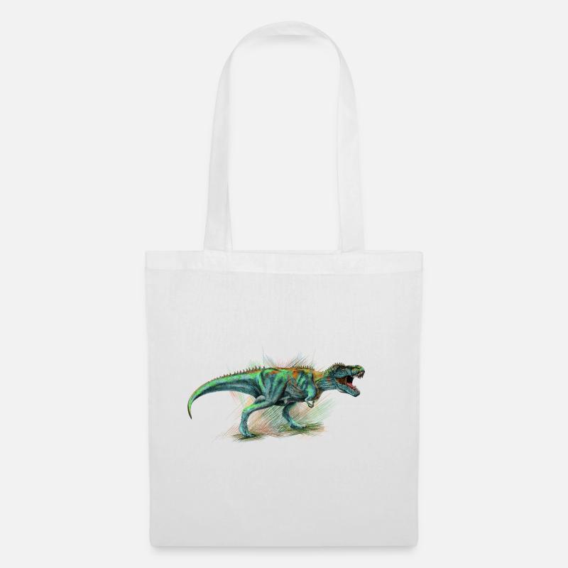 Dinosaurier - Stoffbeutel - Weiß