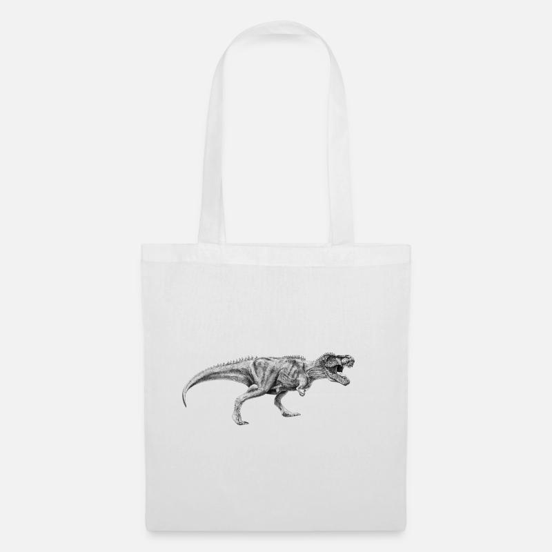 Dinosaurier - Stoffbeutel - Weiß