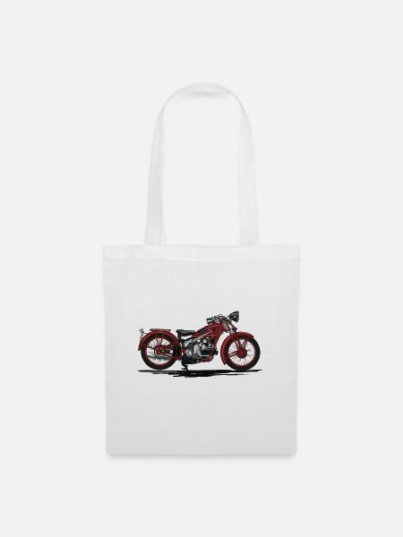 Retro motorcycle - Tote Bag - white