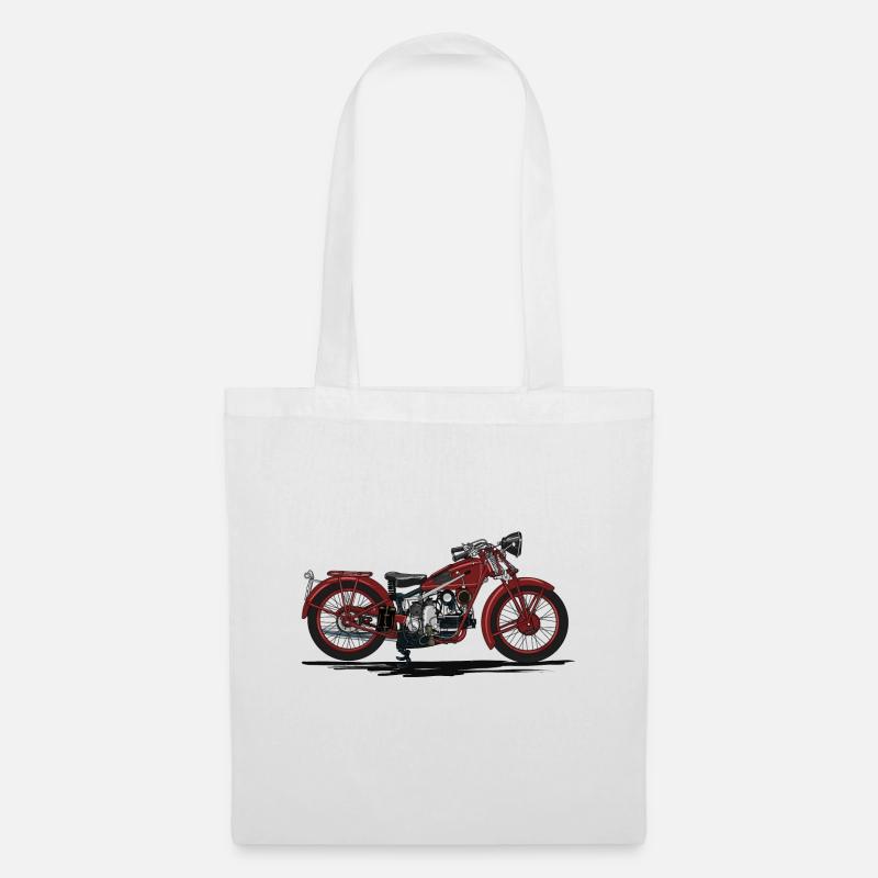 Retro motorcycle - Sac en tissu - blanc