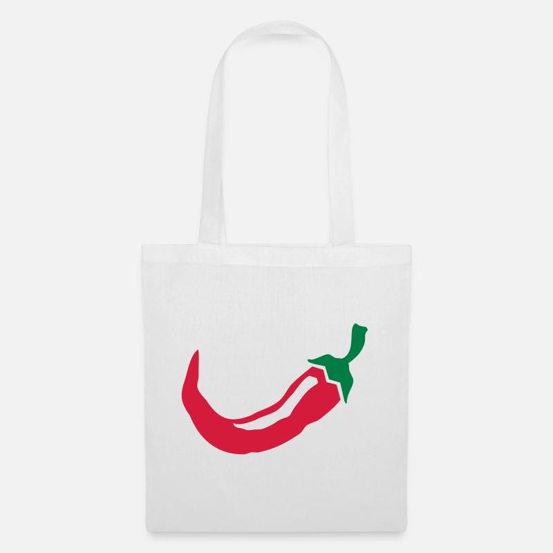 Chili Chilischote Paprika Geschenkidee - Stoffbeutel - Weiß