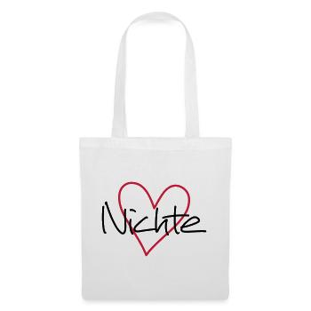 Niece coeur cadeau idée cadeau look partenaire - Sac en tissu - blanc - Devant