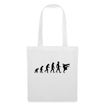 Evolution Breakdance Motiv als Geschenk - Stoffbeutel - Weiß - Vorne
