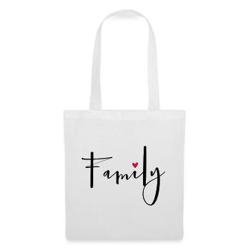 Family coeur amour de la communauté cadeau - Sac en tissu - blanc - Devant