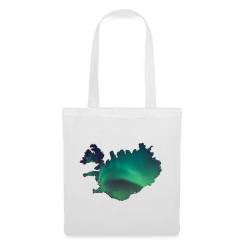 Iceland Iceland Northern Lights Topography Design - Tote Bag - white - Front