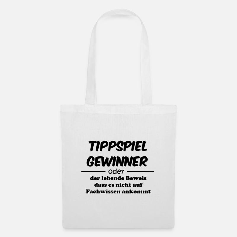 Tippspiel Gewinner - Fachwissen überbewertet - Stoffbeutel - Weiß