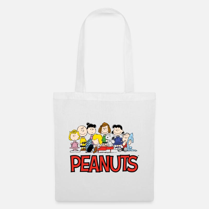 Peanuts Snoopy og hans venner Logo - Mulepose - hvid