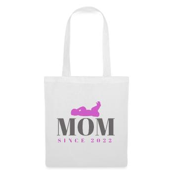 Mom since 2022 Baby Mama Mutter Geburt Mädchen - Stoffbeutel - Weiß - Vorne